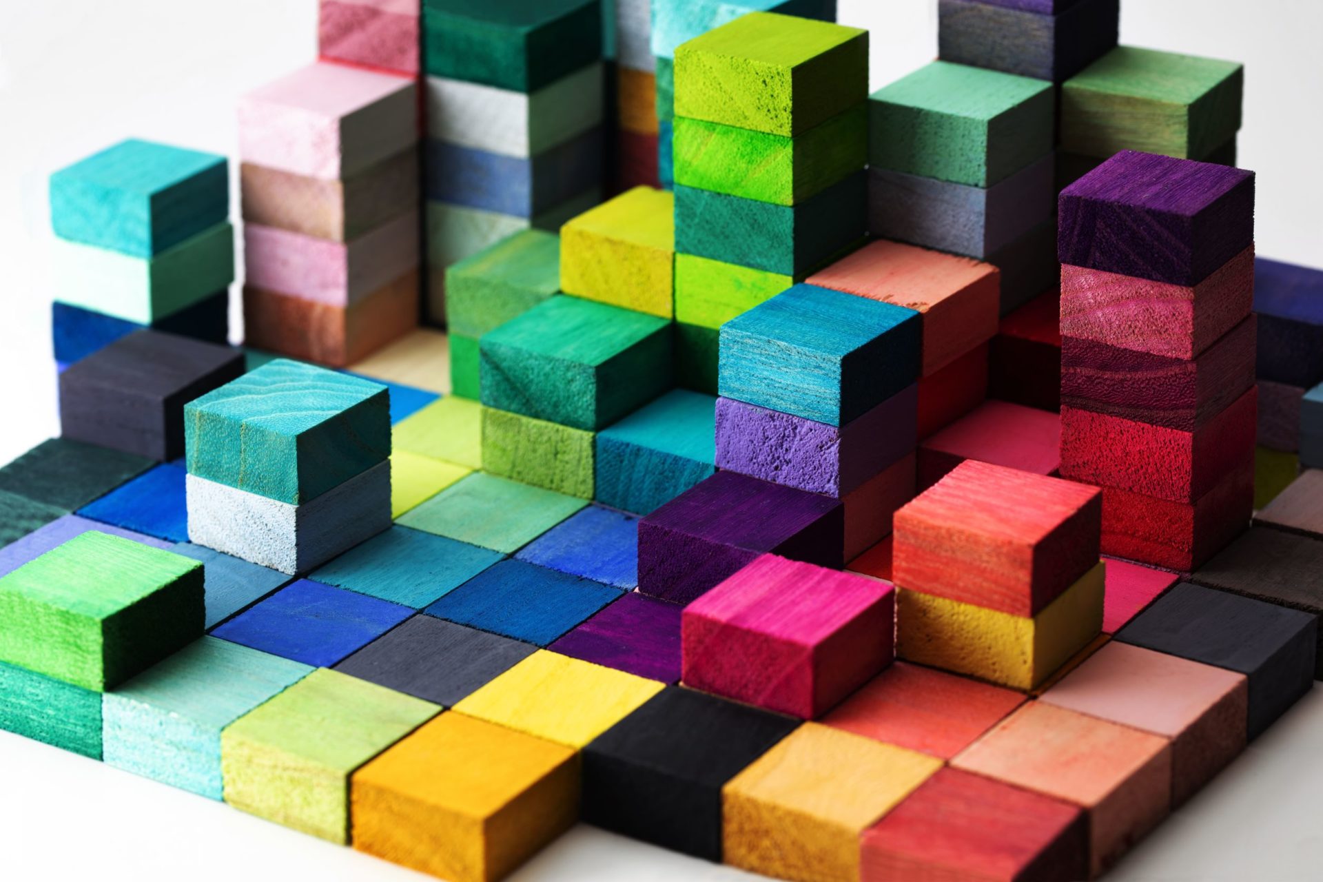 Blocks of all Colors representing Diversity, Equity & Inclusion